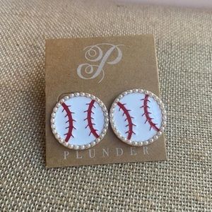 Baseball earrings, new